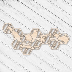 Sechseckige Indonesien Landkarte Dekor Laser Cut Dxf Glowforge svg CNC Fräser schneiden xTool Cricut Vinyl Cut Aufkleber Metallschnitt Vorlage Digitale Dateien
