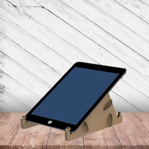 Portátil Ipad Tablet Stand Corte láser Dxf Glowforge Svg xTool D1 Archivo CNC Router Plan de corte Descarga instantánea Vector digital Ai Pdf Eps Archivo