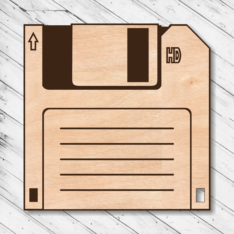 Floppy Disk Coaster Laser Cut Dxf Svg Xtool D1 Laser Etsy