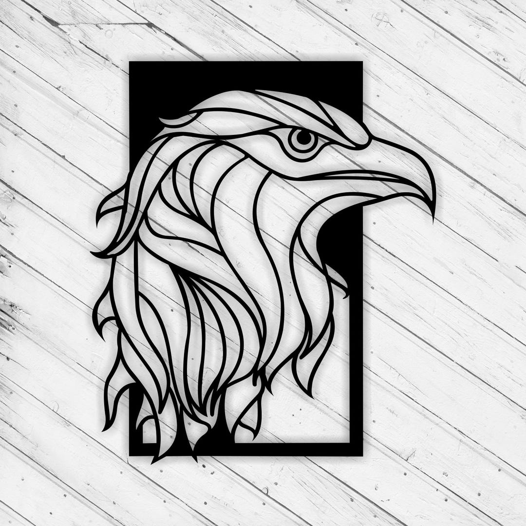 Eagle Wall Art Decor Pattern Laser Cut Dxf Glowforge Svg Xtool D1 File ...