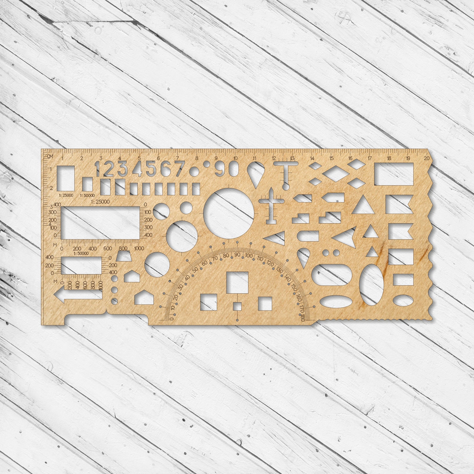 Multipurpose Ruler Laser Cut Dxf Glowforge Svg Xtool D1 Decor Pattern ...