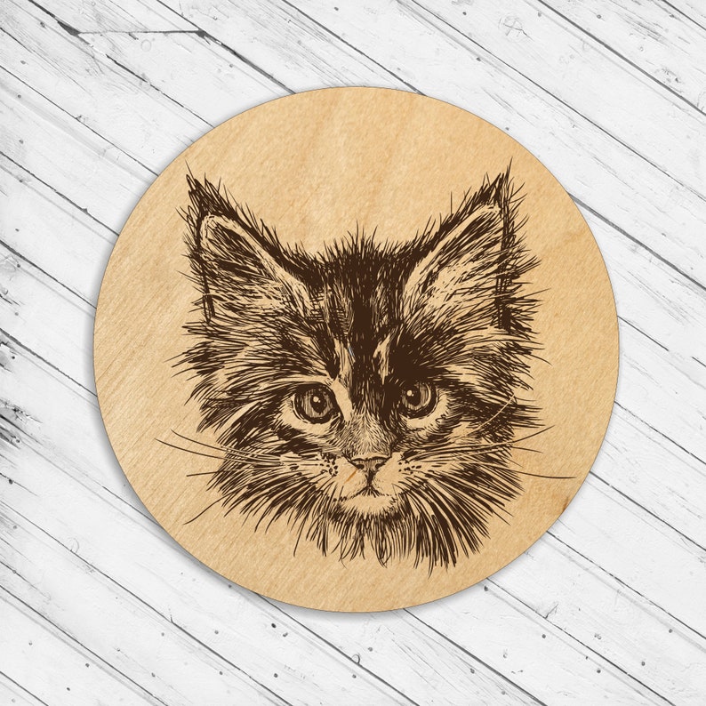 Cute Cat Wall Art Decor Laser Cut Dxf Svg Xtool D1 Etsy