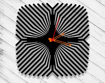 Wall Clock Laser Cut Dxf Glowforge Svg Template CNC Router Plazma Cut Scroll Saw Cricut Instant Download Digital Vector Ai Pdf Eps Files