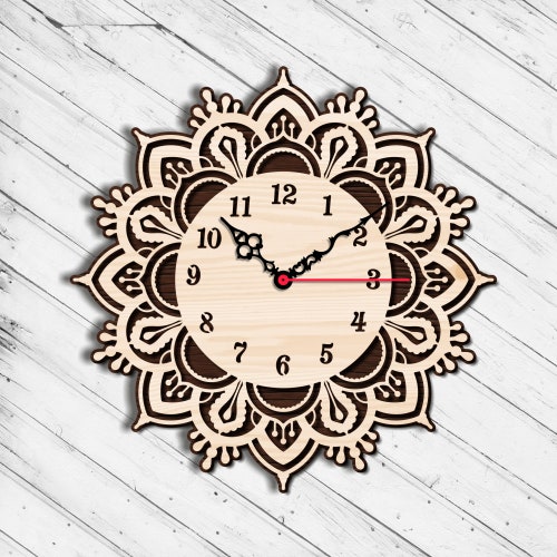 Multilayer Clock SVG Template Laser Cut Clock Layered Wall - Etsy