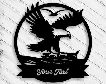 Eagle Wall Art Decor Pattern Laser Cut Dxf Glowforge Svg xTool D1 File CNC Router Cutting Vinyl Cut Sticker Metal Cut Download Digital File