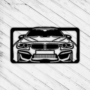 Sportwagen Wand Kunst Dekor Muster Laser Cut Dxf Glowforge svg xTool Datei CNC Fräser schneiden Vinyl Aufkleber Metallschnitt Download digitale Datei