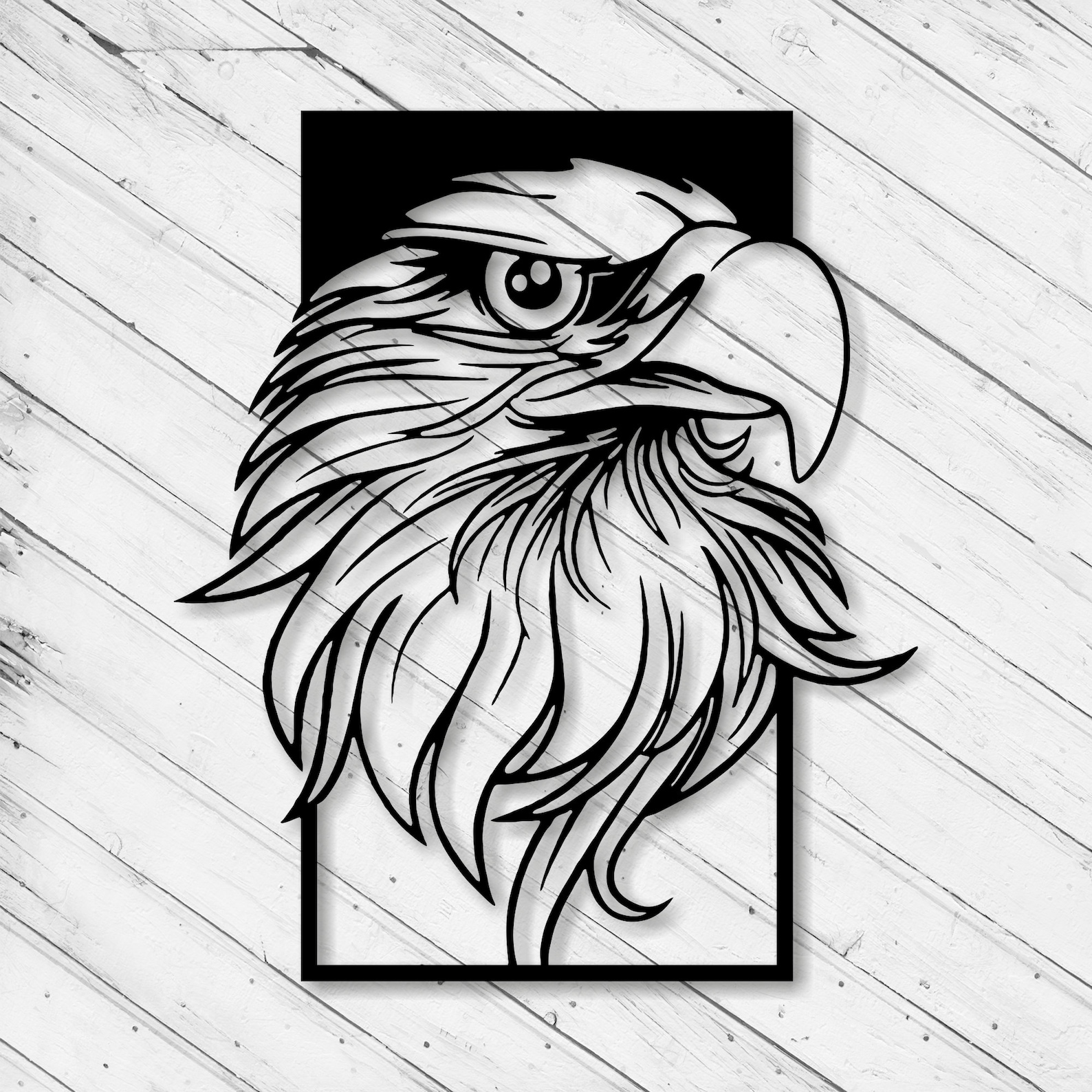 Eagle Wall Art Decor Pattern Laser Cut Dxf Glowforge Svg Xtool D1 File ...