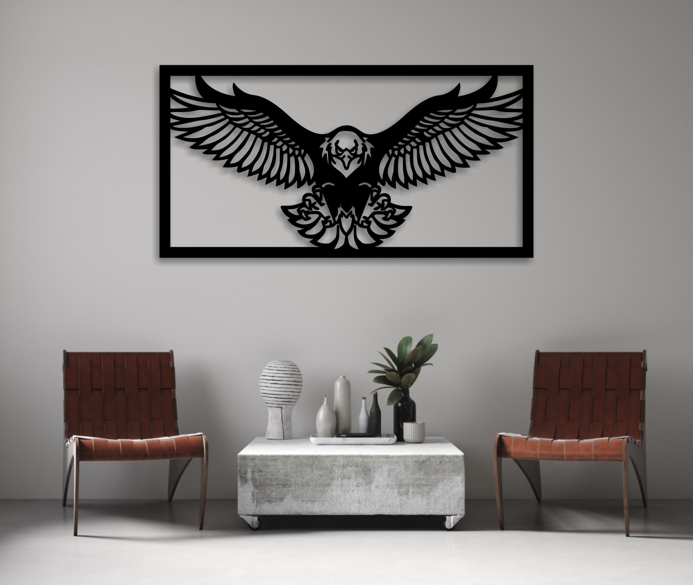 Eagle Wall Art Decor Pattern Laser Cut Dxf Glowforge Svg Xtool D1 File ...