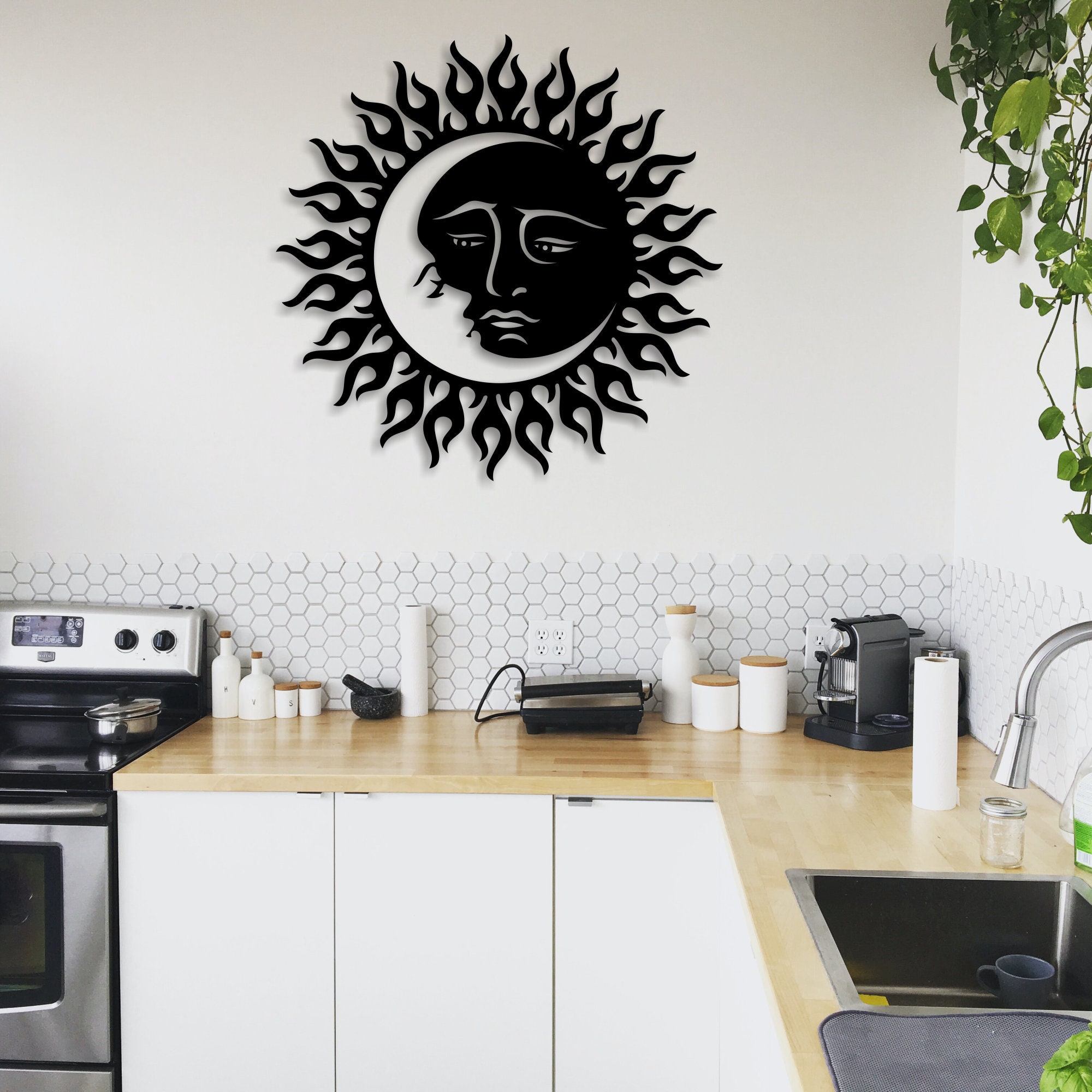 Moon and Sun Wall Art Decor Laser Cut Dxf Glowforge Svg Xtool D1 CNC ...