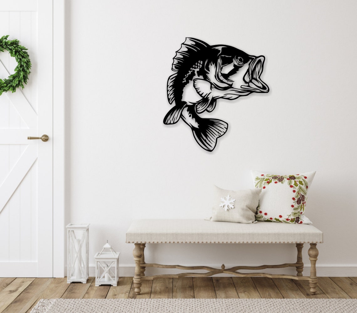 Fish Laser Cut Dxf Glowforge Svg Xtool D1 File Wall Art Decor Pattern ...