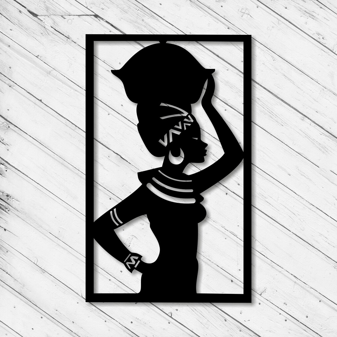 African Women Wall Art Decor Laser Cut Dxf Svg Xtool Etsy