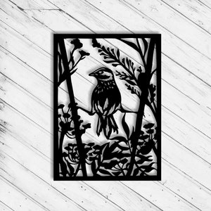 Bird Motifs Laser Cut Dxf Glowforge Svg CNC Cutting Router Wall Art Decor Cricut Pattern Scroll Saw Paper Craft Metal Panel Digital Files