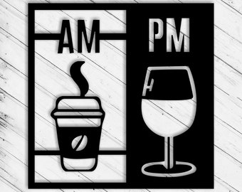 Drink Panel Art Decor Laser Cut Dxf Glowforge Svg xTool D1 CNC Router Cutting Vinyl Cut Sticker Metal Cut Silhouette Template Digital Files