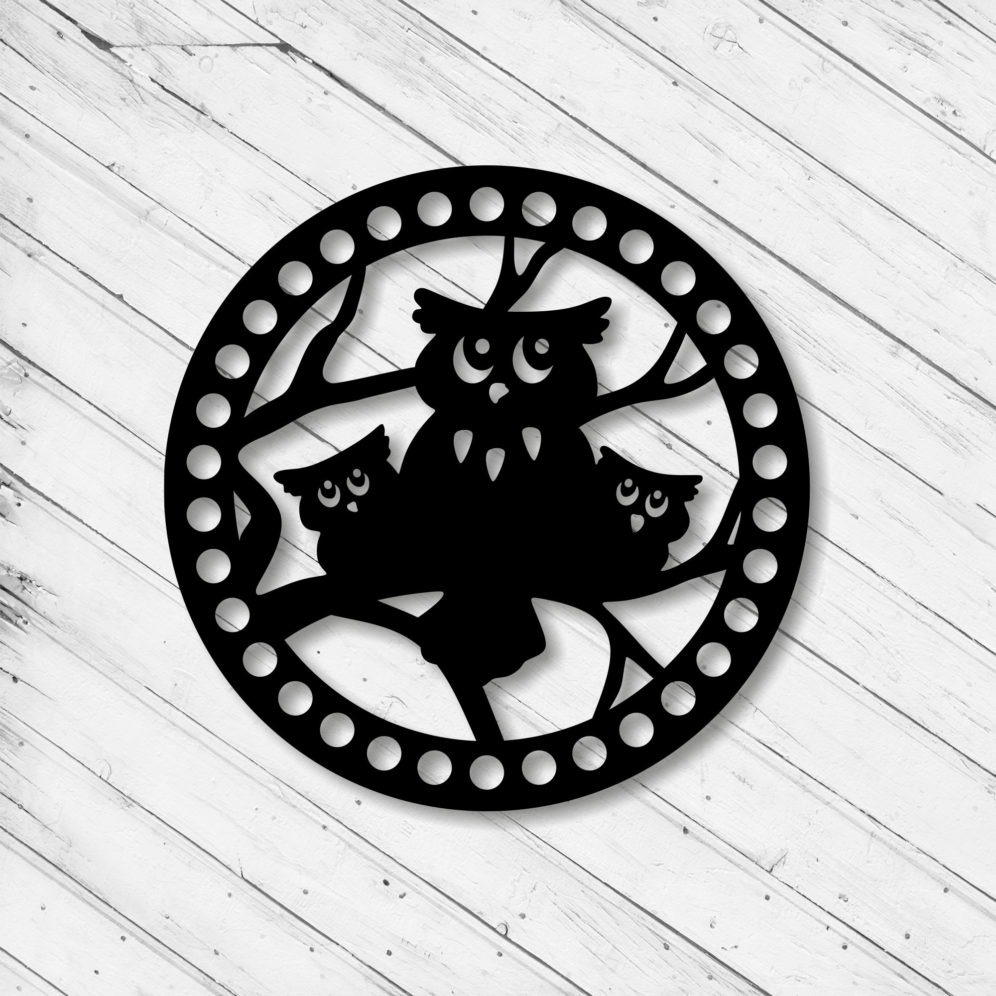 Owl Decor Laser Cut Dxf Glowforge Svg File CNC Cutting Router Wall Art Cricut Pattern Paper Craft Vi
