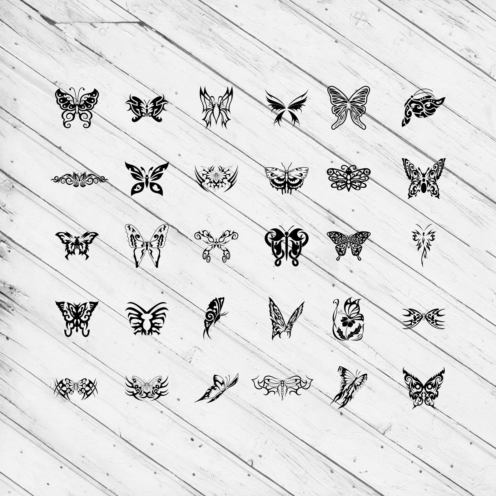 Butterfly Bundle Laser Cut Dxf Glowforge Svg File Cricut Silhouette ...