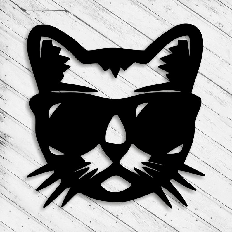 Cool Cat Laser Cut Dxf Glowforge Svg xTool D1 CNC Router image 1