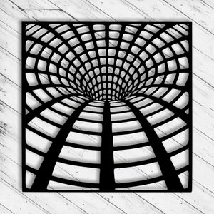 Wurmloch Laser Cut Dxf Glowforge svg Datei Wand Kunst Dekor Cricut Muster CNC Fräser Schneiden Metall Plazma Schnitt Digitaler Vektor Ai Pdf Eps Dateien