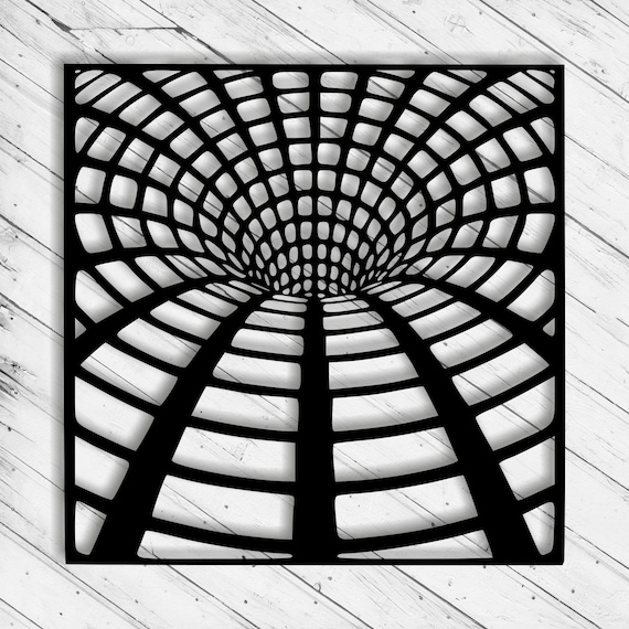 Worm Hole Laser Cut Dxf Glowforge Svg File Wall Art Decor Cricut Pattern CNC Router Cutting Metal Plazma Cut Digital Vector Ai Pdf Eps Files