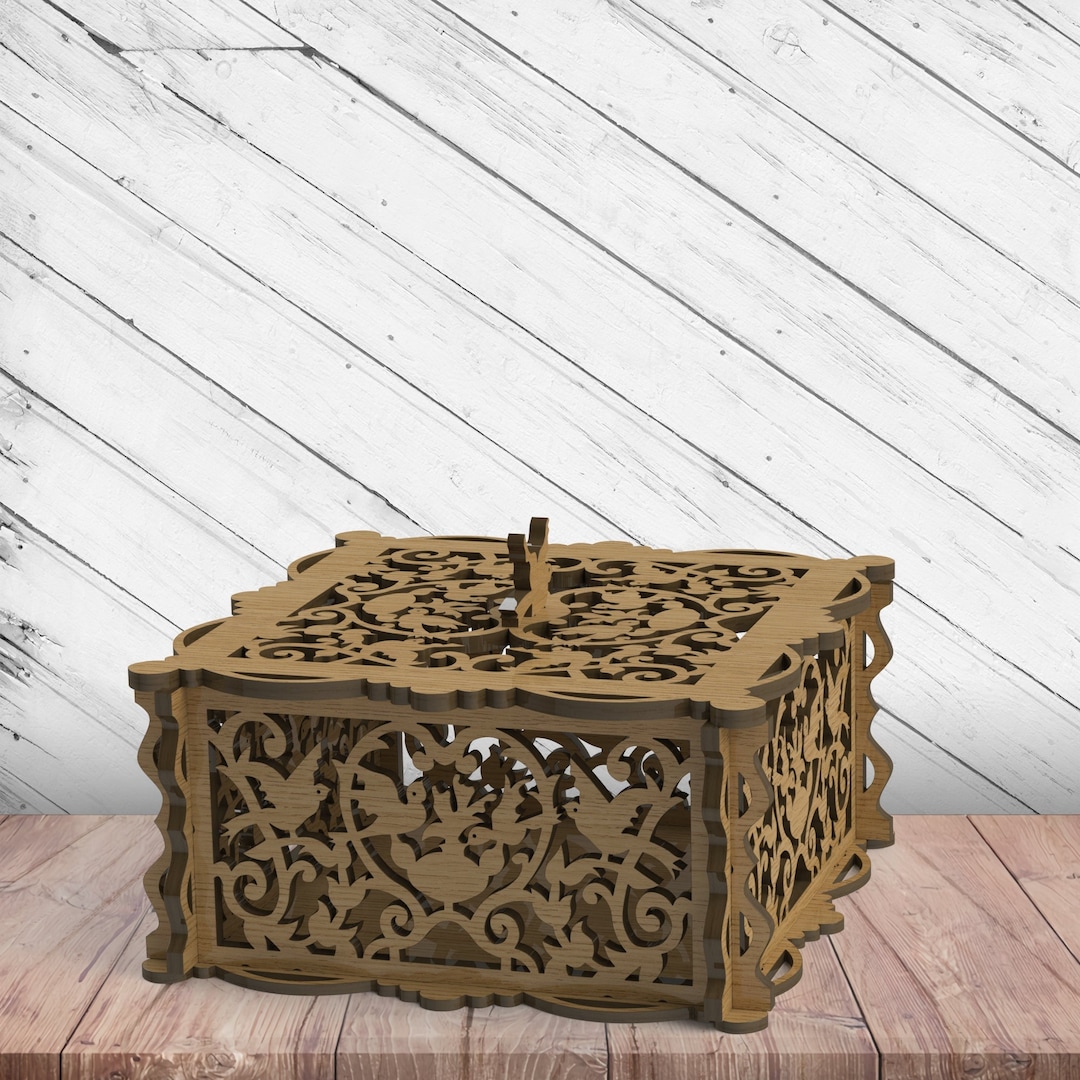 Decorative Box Laser Cut Dxf Glowforge Svg Xtool D1 File CNC Router ...