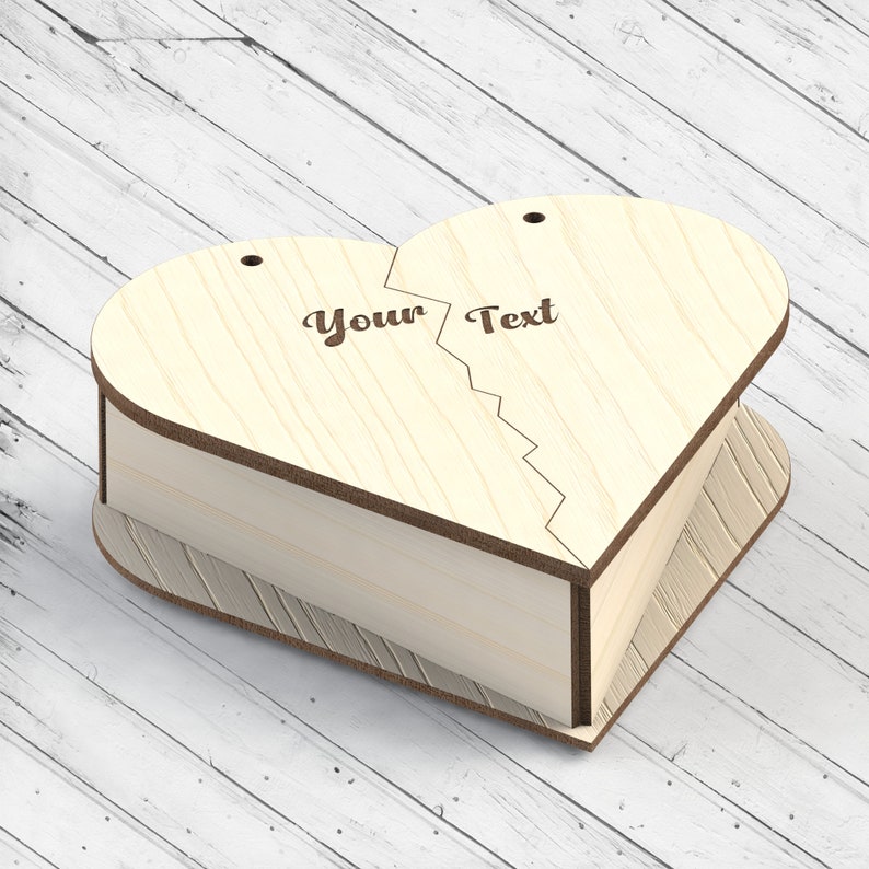 Decorative Wood Heart Box Laser Cut Dxf Glowforge Svg Xtool File CNC ...