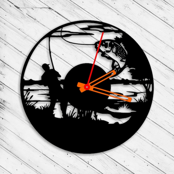 Clock Fishing Laser File - Etsy