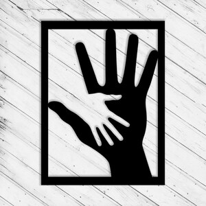 Hand Wand Kunst Dekor Laser Cut Dxf Glowforge SVG xTool D1 CNC Fräser Schneiden Vinyl Schnitt Aufkleber Metall Schnitt Silhouette Vorlage Digitale Dateien