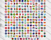 World Flag Bundle Glowforge Svg Cricut Silhouette Template Pattern Clipart Vinyl Cut Sticker Decal Download Digital Vector Ai Pdf Eps Files