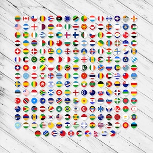 World Flag Bundle Glowforge Svg Cricut Silhouette Template Pattern Clipart Vinyl Cut Sticker Decal Download Digital Vector Ai Pdf Eps Files