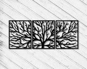 Tree Pano Laser Cut Dxf Glowforge Svg CNC Cutting Router Wall Art Decor Vinly Cut Sticker Decorative Metal Panel Digital Ai Pdf Eps Files