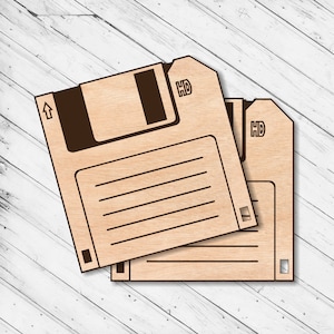 Floppy Disk Coaster Laser Cut Dxf Glowforge Svg xTool D1 Laser Engraving Saw Instant Download Digital Vector Ai Pdf Eps Files