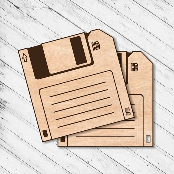 Floppy Disk Coaster Laser Cut Dxf Svg Xtool D1 Laser Etsy