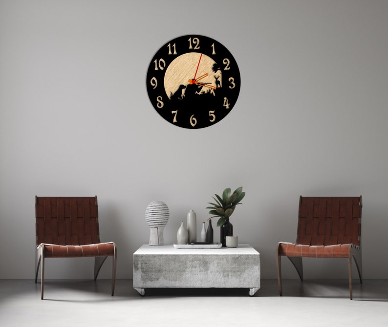 Deer Hunting Wall Clock Laser Cut Dxf Glowforge Svg Xtool CNC Cutting ...