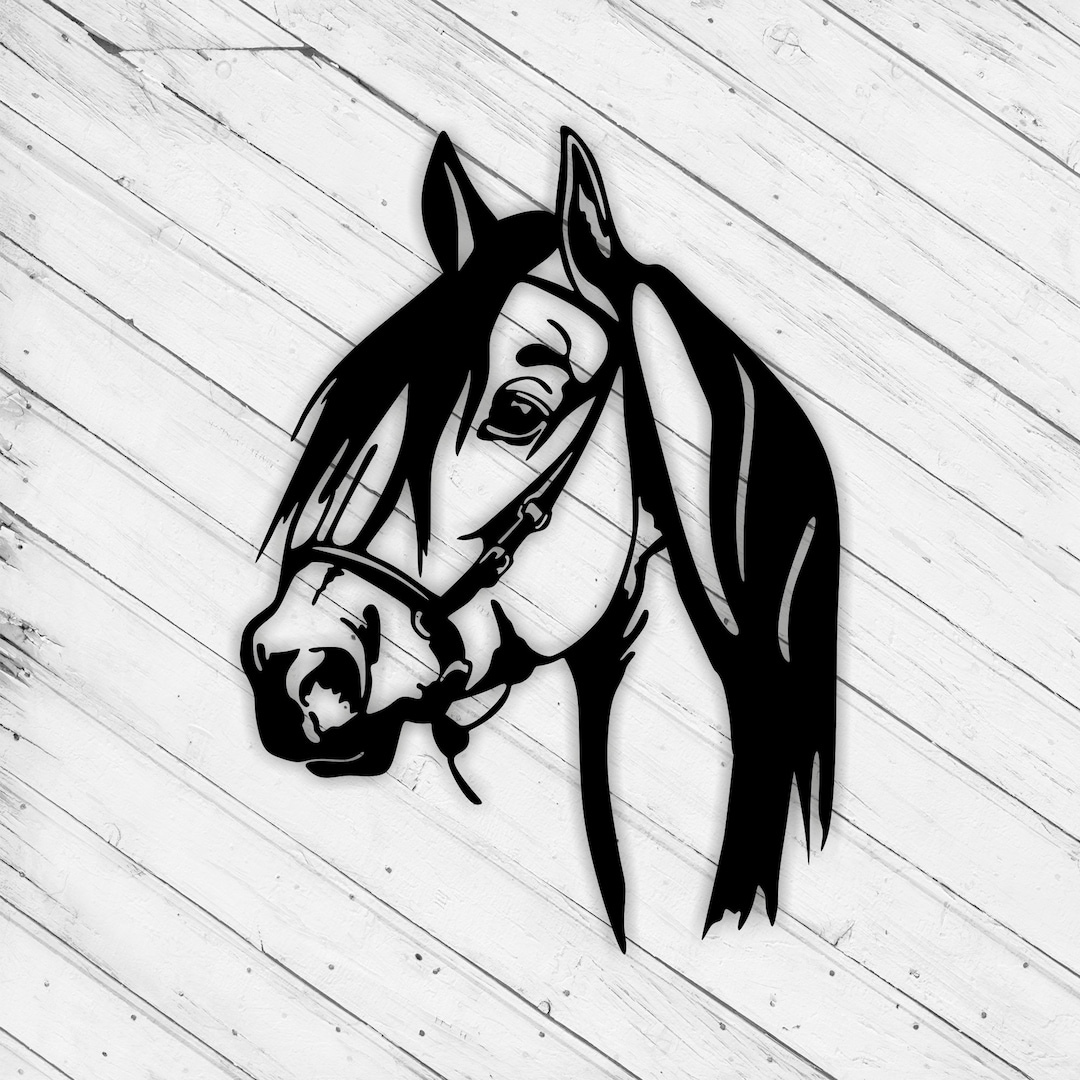 Horse Wall Laser Cut Dxf Svg Xtool D1 File Wall Art Decor CNC