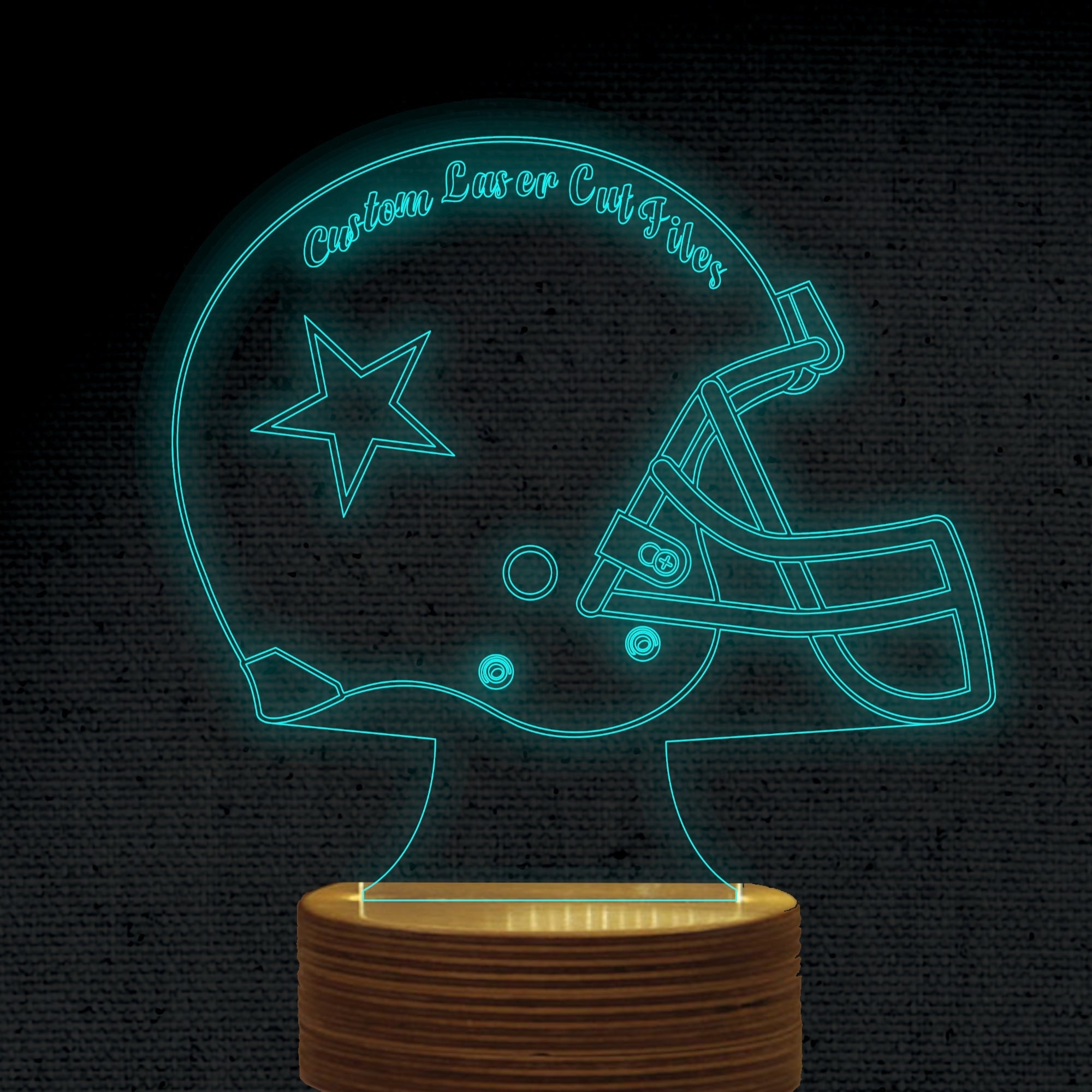 3d cowboy football helmet lamp Sports Approximately 6 in Officially Licensed NFL LED Helmet
