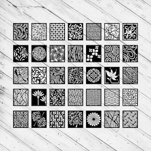 Patterns Collection Bundle Laser Cut Dxf Glowforge Svg File Cricut Silhouette Template Pattern CNC Router Cutting Vinyl Cut Digital Files