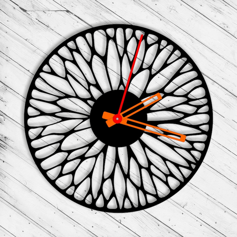Wall Clock Pattern Laser Cut Dxf Glowforge Svg Template CNC Cutting ...