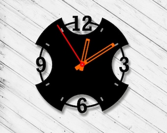 Wall Clock Laser Cut Dxf Glowforge Svg Template CNC Router Plazma Cut Scroll Saw Cricut Instant Download Digital Vector Ai Pdf Eps Files
