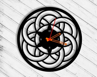 Wall Clock Laser Cut Dxf Glowforge Svg Template CNC Router Plazma Cut Scroll Saw Cricut Instant Download Digital Vector Ai Pdf Eps Files