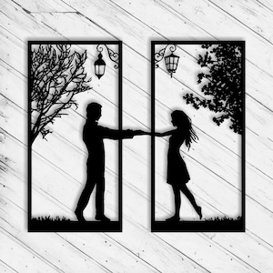 Love Laser Cut Dxf Glowforge Svg xTool D1 File Wall Art Decor Patroon CNC Router Snijden Decoratief Metaal Plazma Cut Digitale bestanden downloaden