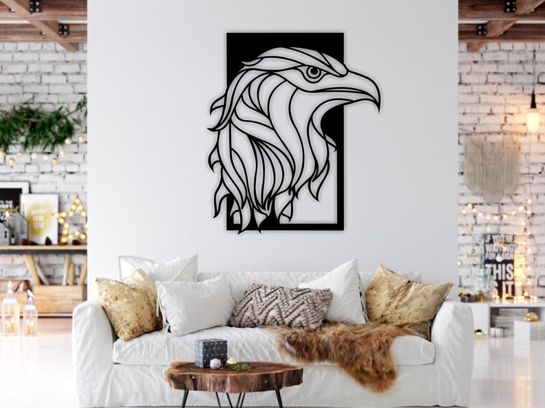 Eagle Wall Art Decor Pattern Laser Cut Dxf Glowforge Svg Xtool D1 File ...