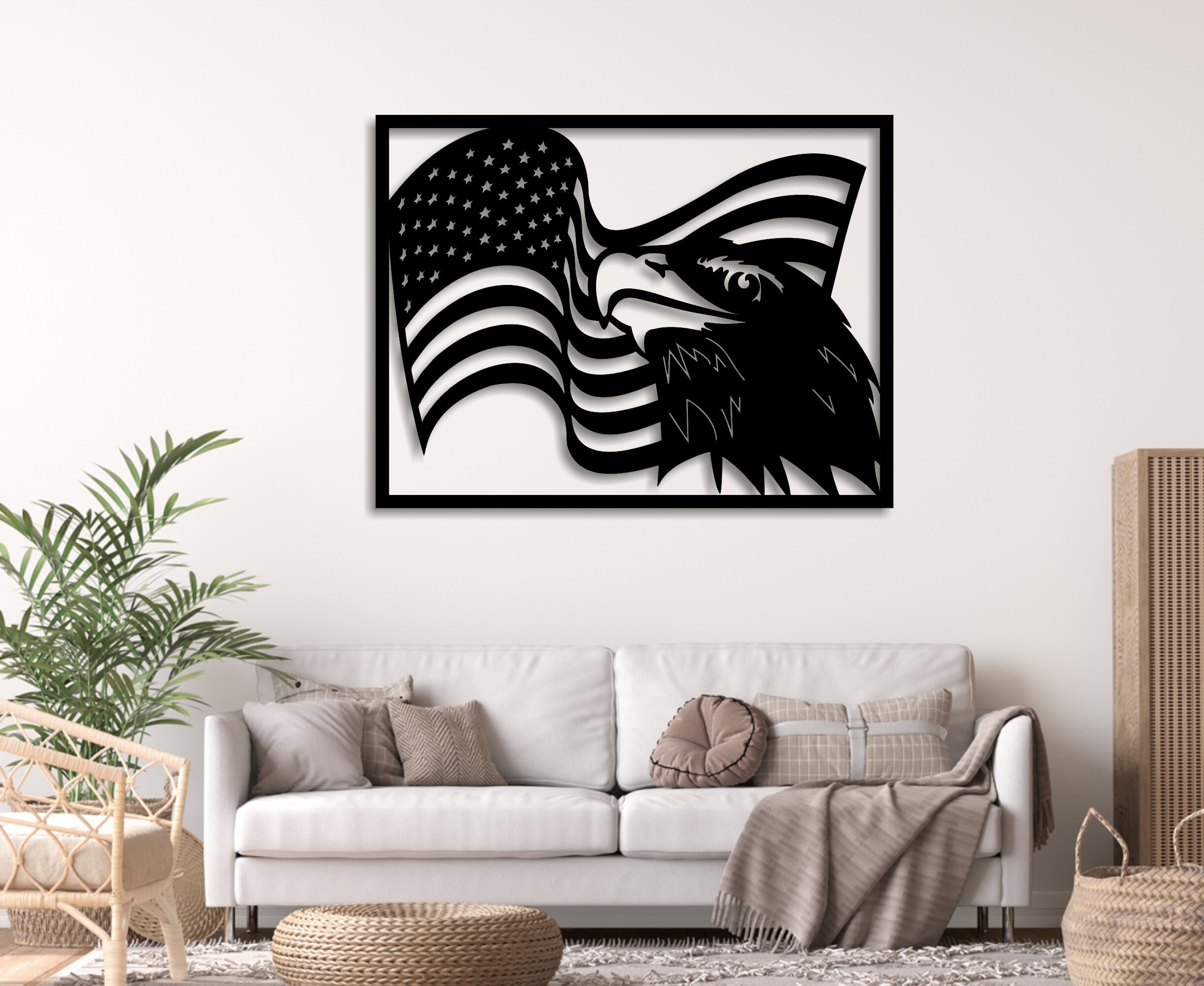 Eagle Laser Cut Dxf Glowforge Svg Xtool D1 File Wall Art Decor Pattern ...