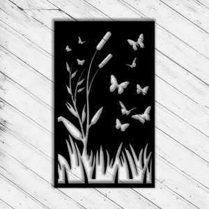 Papillon découpé au laser Dxf Glowforge Svg xTool D1 Wall Art déco motif routeur CNC découpe métal décoratif Plazma Cut Télécharger des fichiers numériques