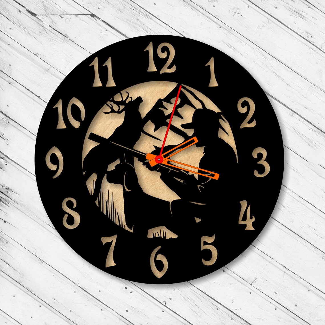 Hunting Wall Clock Laser Cut Dxf Glowforge Svg Xtool D1 CNC Cutting ...