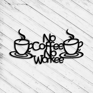 Kaffee Laser Cut Dxf Glowforge SVG xTool D1 Datei Wand Kunst Dekor Muster CNC Fräser Schneiden Dekorative Metall Plazma Schnitt Download Digitale Datei