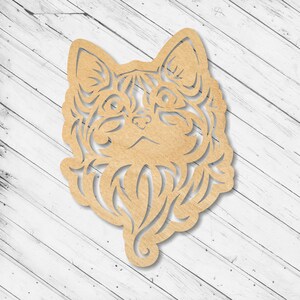 Süße Katze Wand Kunst Dekor Laser Cut Dxf Glowforge svg xTool D1 CNC Fräser Schneiden Vinyl Schnitt Aufkleber Metall Schnitt Silhouette Vorlage Digitale Datei