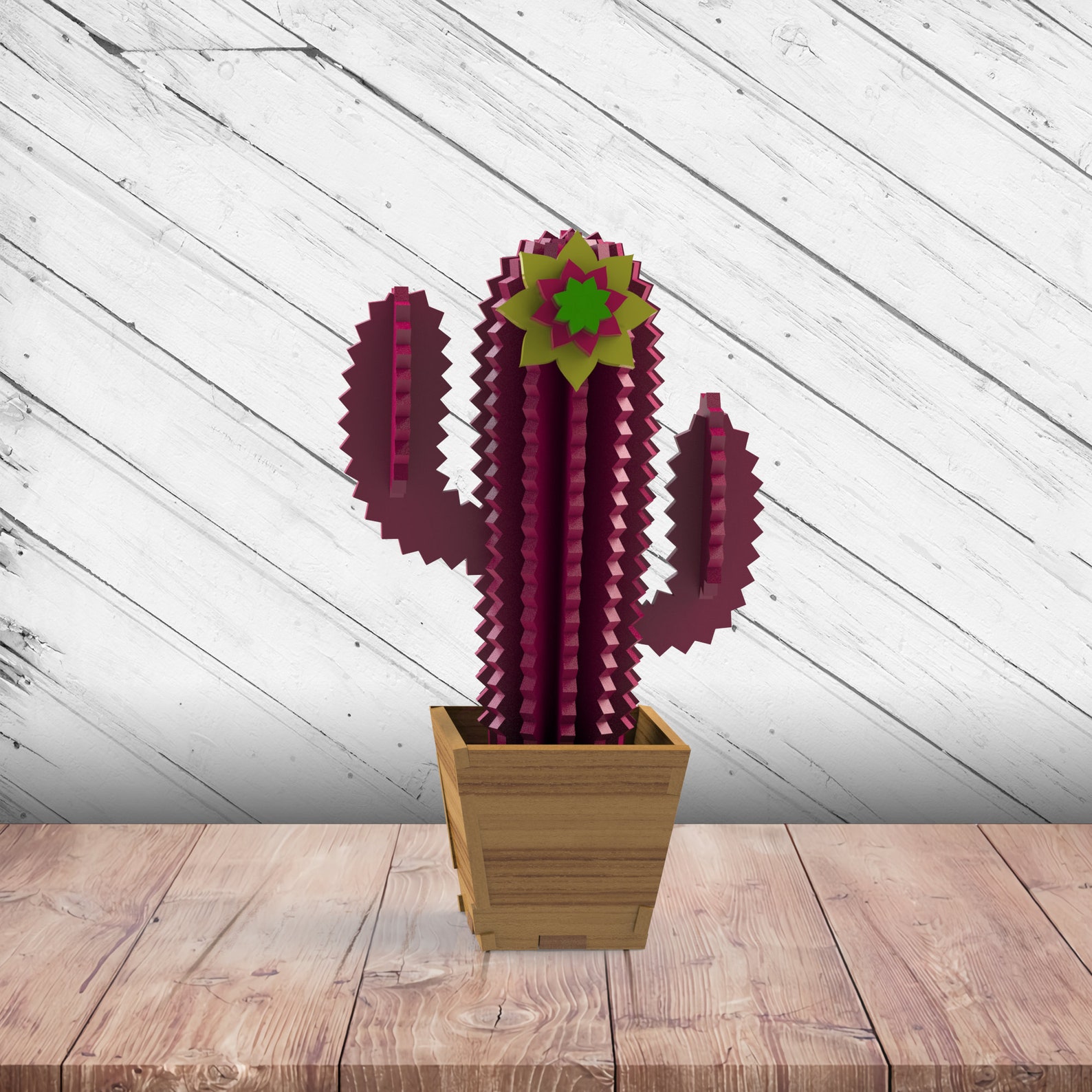 Decorative Cactus Laser Cut Dxf Glowforge Svg Xtool D1 File CNC Router ...