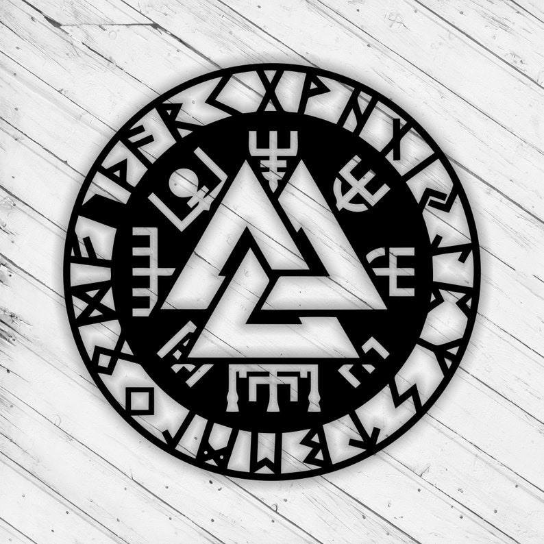 Viking Vegvisir Cut Dxf Glowforge Svg Xtool D1 File Wall Decor Pattern ...