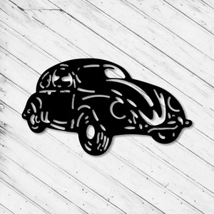 Bug Auto Laser Cut Dxf Glowforge SVG Wand Kunst Vinly Cut Aufkleber Dekorative Metallplatte Plazma Cut Sofortiger Download Digitale Ai Pdf Eps-Dateien