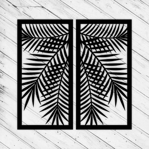 Palm Leaf Wall Art Decor Laser Cut Dxf Glowforge Svg Xtool D1 CNC ...