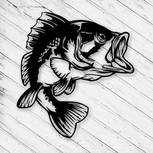 Fish Laser Cut Dxf Glowforge Svg xTool D1 File Wall Art Decor Pattern CNC Router Cutting Decorative Metal Plazma Cut Download Digital Files